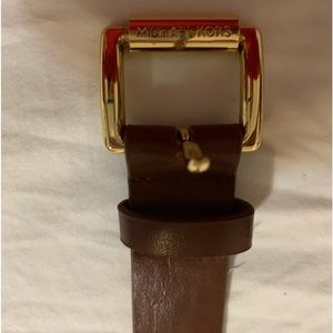 Michael Kors brown leather belt